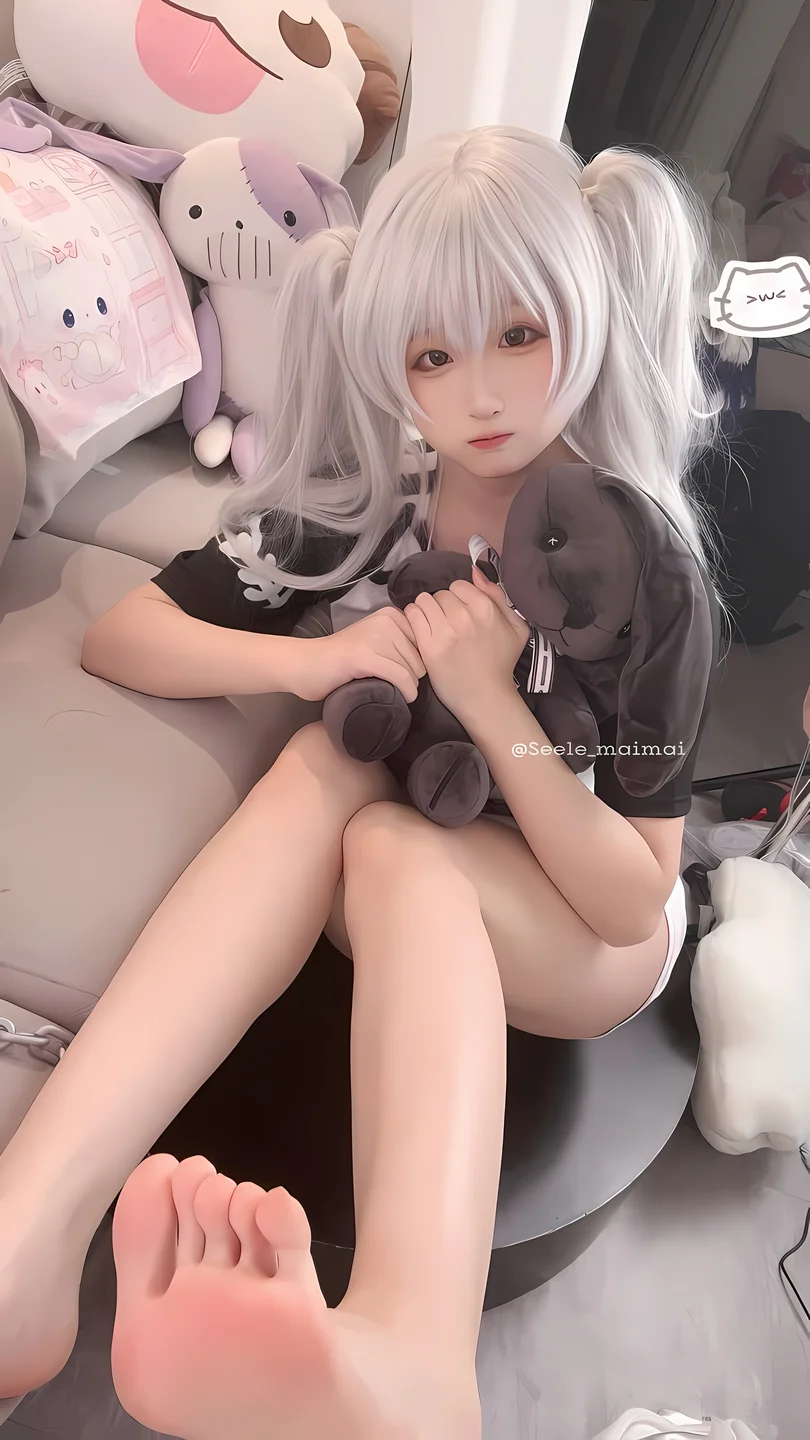 seele麦麦 - No.021 白色双马尾 [16P-82MB] tg@simisebaisi 【丝足阁】005.webp